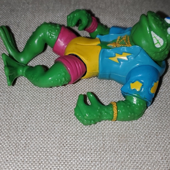 ⭐️VINTAGE⭐️ 1989 TMNT Genghis Frog Action Figure - Picture 3 of 11